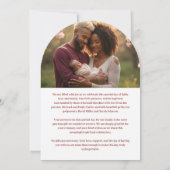 Invitation Charming Cross Burgundy & Gold Glitter Baptism (Dos)