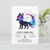 Invitation Charming Custom Fox Digital Boy Anniversaire (Debout devant)