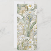 Invitation Charming Daisy Mariage Menu délicieux Pastel (Dos)