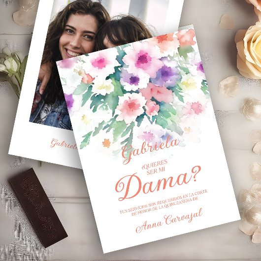Invitation Charming Delicate Colorful Wildflowers Quinceañera