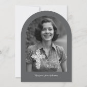 Invitation Charming Delicate Floral Christian Cross Funeral (Dos)