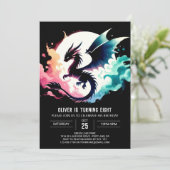Invitation Charming Dragon Anniversaire modifiable (Debout devant)