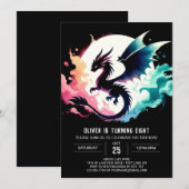 Invitation Charming Dragon Anniversaire modifiable (Devant / Derrière)