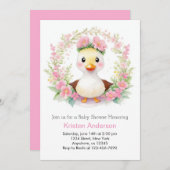 Invitation Charming Duck Parade Baby shower (Devant / Derrière)