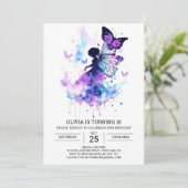 Invitation Charming Editable Fairy Anniversaire (Debout devant)
