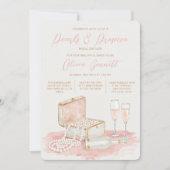 Invitation Charming Elegant Pearls & Prosecco Bridal Shower (Devant)