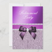 Invitation Charming Elegant Purple RetiParty (Devant)