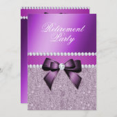 Invitation Charming Elegant Purple RetiParty (Devant / Derrière)