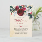Invitation Charming Festive Foliage Christmas Party   (Debout devant)