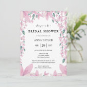 Invitation Charming Fête des mariées Wisteria (Debout devant)