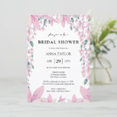 Invitation Charming Fête des mariées Wisteria (Debout devant)