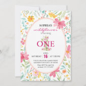 Invitation Charming Floral Premier anniversaire (Devant)