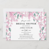 Invitation Charming Floral Wisteria Fête des mariées (Devant)