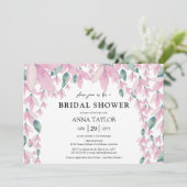 Invitation Charming Floral Wisteria Fête des mariées (Debout devant)