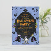 Invitation Charming Halloween Characters Party (Debout devant)