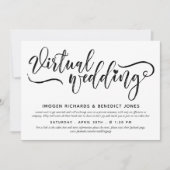 Invitation Charming Heart Brush Script Mariage virtuel (Devant)