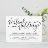 Invitation Charming Heart Brush Script Mariage virtuel (Debout devant)