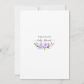 Invitation Charming Lavender Flowers Baby shower virtuel (Dos)