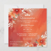 Invitation Charming Lovely Floral Frame Garland Spanish Photo (Devant)