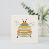 Invitation Charming Mid‑Century Honeybee (Debout devant)
