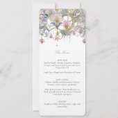 Invitation Charming Orchids Mariage Menu délicieux Pastel (Devant)