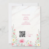 Invitation Charming Pink Shades Wildflowers Bridesmaid (Dos)