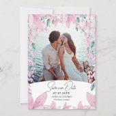 Invitation Charming Rose Wisteria Enregistrer la date (Devant)