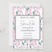 Invitation Charming Rose Wisteria Enregistrer la date (Dos)