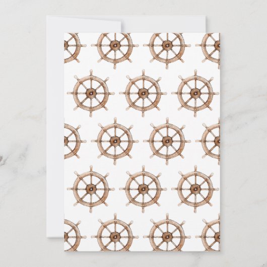 Invitation Charming Rustic Sailboat Anniversaire Fête Invitat (Dos)