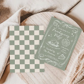 Invitation Charming Sage Green Friendsgiving Dinner Party