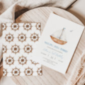 Invitation Charming Sailboat 3e anniversaire de fête Invitati