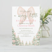 Invitation Charming Snowflake Baby Shower for Your Baby Girl (Debout devant)