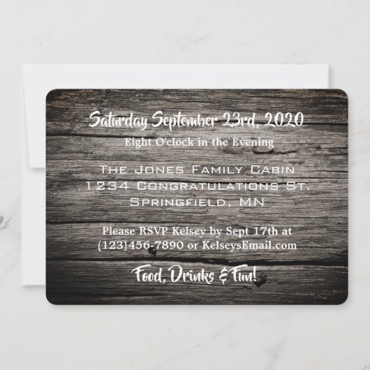 Invitation Charming Son & Ses Bachelor / Bachelorette (Dos)