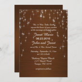 Invitation Charming Star Struck Mariage | Chocolat Brown (Devant / Derrière)