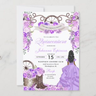Invitation Charra Princess Western Quinceanera