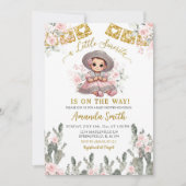 Invitation Charra Rose Roses Baby shower mexicain (Devant)