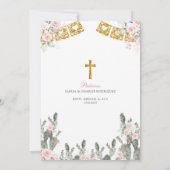 Invitation Charra Roses Rose Bautizo Mexicaine y Primer Anito (Dos)