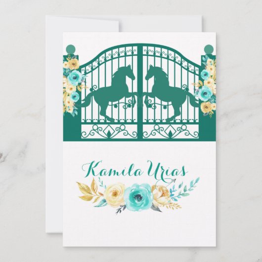 Invitation Charra Vert Jade (Dos)