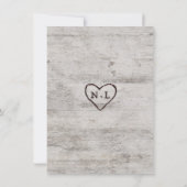 Invitation Charrettes sculptées Wedding shower de Rustic Coup (Dos)