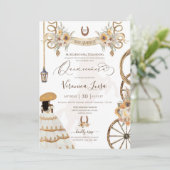Invitation Charro Floral Boho rustique Pays Quinceanera Invi (Debout devant)