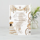 Invitation Charro Floral Boho rustique Pays Quinceanera v2 (Debout devant)