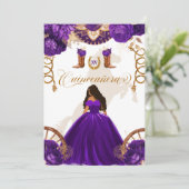 Invitation Charro Occidental Violet 2 faces Quinceanera (Debout devant)