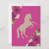 Invitation Charro Ouest Fuchsia Cheval Rose Quinceanera (Dos)