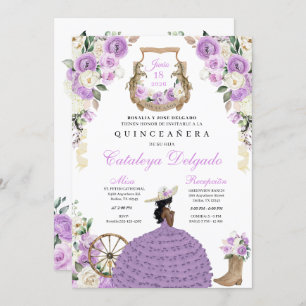 Invitation Charro Princesse Lilac Western Quinceañera