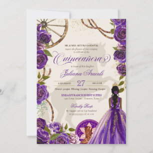Invitation Charro Quinceanera Invi, Ranch Occidental Violet R
