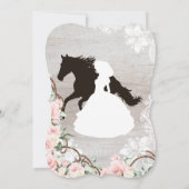 Invitation Charro Quinceanera rose rustique (Dos)