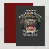 Invitation Chartes de pêche païenne du capitaine Dan Whittier (Devant / Derrière)