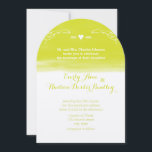 Invitation Chartreuse Chalkboard Elements Die Cut Mariage<br><div class="desc">Aquarelle Deux Tonées Chartreuse Chalkboard Eléments Mort Coupe Mariage Invitations</div>
