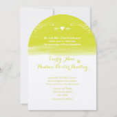 Invitation Chartreuse Chalkboard Elements Die Cut Mariage (Devant)
