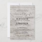 Invitation Chartreuse sculptée Mariage de bouleau rustique (Devant)